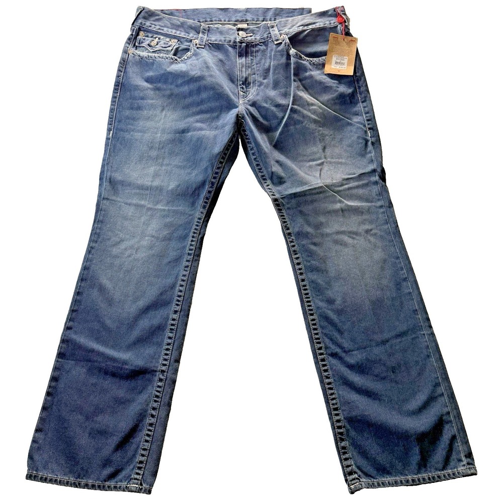 NWT True Religion Mens 42 x 34 Basic Straight 5 Pocket WFLPS Jeans
